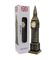 Vintage Metal İngiltere London Big Ben Saat Kulesi Antik Bronz 23 cm (Karışık)