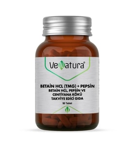 Venatura Betain HCL (TMG) Pepsin Centiyana Kökü 90 Tablet