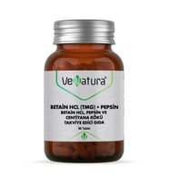 Venatura Betain HCL (TMG) Pepsin Centiyana Kökü 90 Tablet