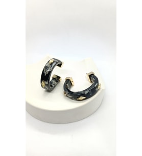 Noir Gold – Siyah Altın Küpe
