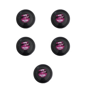 Roll-Up Kullan At Renkli Siyah Parti Davet Plastik Tabak - 22 Cm. - 25 Adetlik 5 Paket