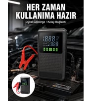Taşınabilir Araç Akü Şarj Takviye Cihazı 150 PSI Dijital Kompresör Yeni Nesil