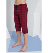 Kly 195 Erkek Ekose Yazlık Kapri (Bordo)