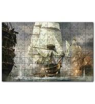 Cakapuzzle Korsan Savaş Gemisi Görseli Puzzle Yapboz MDF (Ahşap) (120 Parça)
