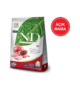 ND Tahılsız Tavuklu Narlı Büyük Irk Yavru Köpek Maması 1 Kg AÇIK