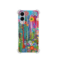 PrintiFy Samsung Galaxy S25 Edge ile Uyumlu Düşlerin Dansı Serisi Folklorik Bahçe Tasarımlı Uv Baskılı Köşe Korumalı Antişok Kılıf
