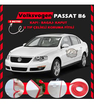Volksvogen Passat B6 Oto Araç Kapı Koruma Fitili 5metre Parlak Kırmızı Renk