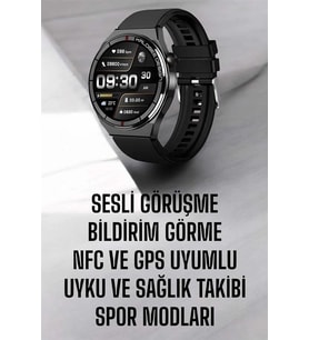 Akıllı Saat Nabız Sensörlü Bildirim Görebilen Spor Modları Gps Takibi