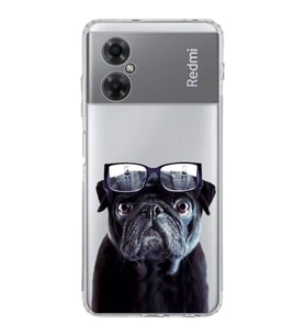 PrintiFy Xiaomi Redmi Note 11R ile Uyumlu 1mm Slim Fit Köpek 3 050f Baskılı Şeffaf  Kılıf