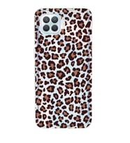 Oppo Reno 4 Lite Uyumlu Leopar Desenli Şeffaf Telefon Kılıfı