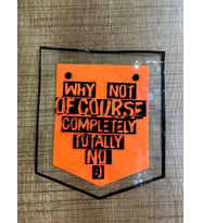 12X13 CM NEON TURUCU ÇANTA GİYİM ARMA DİKİŞ AKSESUAR
