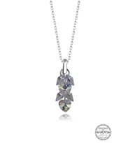 Swarovski Crystal Kadın Kalp Salkım Gümüş Kolye