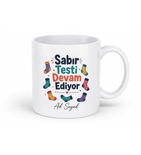 Çorabını Yerde Bırakan Kocaya Sabır Testi Esprili Kadın Kupa Bardak Hediye