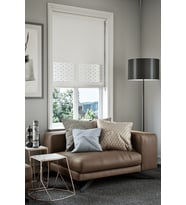 Lazer Kesim Mat Stor Perde, Lazer Kesimli Modern Serisi, M-191001 Beyaz Renk