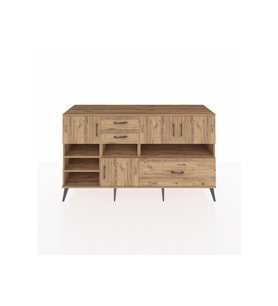 Hyperion Konsol 7 Raflı 3 Çekmeceli 4 Kapaklı 176x44x99 Çam-Çam