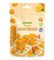 Natural Organik Mangolu Meyve Küpleri 30gr