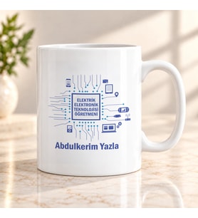 Elektrik Elektronik Teknolojisi Öğretmenine İsme Özel Kupa Bardak