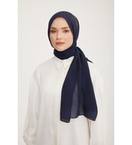 Armine Işıltılı Logo Detaylı Şal Lacivert