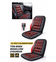 Isıtmalı Oto Koltuk Minderi – Ayarlanabilir Sıcaklık – Tüm Binek Araçlara Uyumlu Isıtıcı Minder 12V (Siyah)