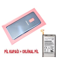 Samsung Galaxy S9 Arka Pil Batarya Kapağı + PİL (CAM) MAVİ