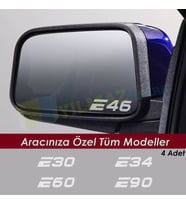 Bmw E Seri Ayna Oto Sticker Etiket 4 Adet  E46 E90 E60 E39 E36 E70 ( 7 CM )