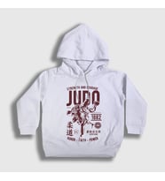 Presmono Unisex Çocuk Beyaz Kano Jigoro Ufc Mma Judo Kapüşonlu Sweatshirt 502987tt