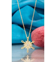 KAR TANESİ 925 AYAR SWAROVSKİ TAŞLI KOLYE