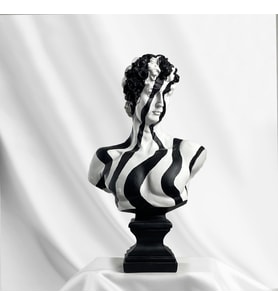 David 'Monotone' Büyük Dekoratif Heykel, Pop Art Roma Yunan Heykelleri