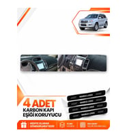 TOYOTA LAND CRUISER PRADO (2002-2009) Uyumlu Ön Torpido Koruma Kılıfı Halısı - Siyah Gri
