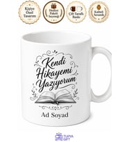 İsme Özel Kendi Hikayemi Yazıyorum Yazılı Kupa Bardak Hediye