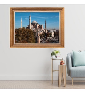 Altın Paspartulu Çerçeveli Tablo C781 (Gold)