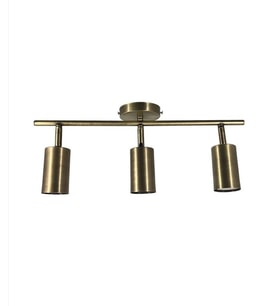 RİOLİGHT LED SPOT,LED AVİZE ESKİTME GÖVDE 3XGU10 DUYLU GÜN IŞIĞI 360 DERECE HAREKETLİ BAŞLIK SPOT (Eskitme Altın)