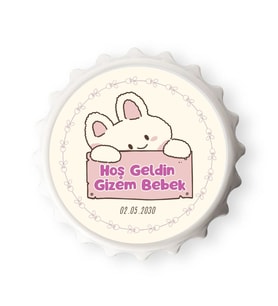 Doğum Günü ve Baby Shower Hediyesi İsimli Metal Magnet Seti (10 Adet)