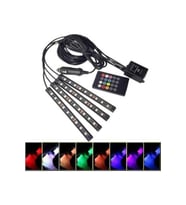 HLD Araç Içi Aydınlatma Kumandalı RGB I 9 LED Ayak Altı LED I 8 Farklı Renk
