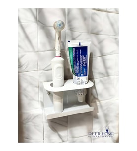 Duvara Monte Edilebilen Şarjlı ve Pilli Diş Fırçası ve Diş Macunu Tutucu Düzenleyici Metal Stand