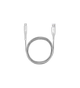 Ttec ExtremeCable Ekstra Dayanıklı Örgülü USB-A to Type-C Şarj Kablosu 150cm Gümüş