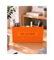 Kişiye Özel İsim / Marka Yazılı Premium Masaüstü Organizer