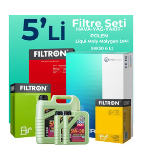 Filtron Ford Kuga 2.0 Dizel Filtre Bakım Seti Liqui Moly Motor Yağlı (2008-2012) 5 Li