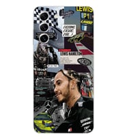 Samsung Galaxy S22 Uyumlu Lewis Hamilton Kolaj Tasarımlı Şeffaf Telefon Kılıfı