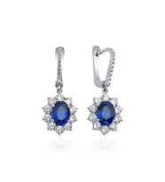 5.20 Karat Safir Pırlanta Küpe