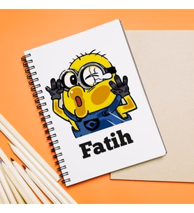 Minions Tasarımlı Defter Kişiye Özel