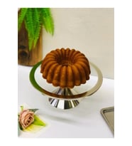 Gümüş Yuvarlak Pasta Standı, Kek ve Kurabiye Sunum Stantı, Pasta Tabağı