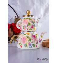 Emaye Çaydanlık Rose Deluxe