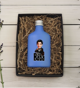 BK Gift Hediye Kutulu Kişiye Özel The Baba Karikatürlü Mavi Tasarım Cam Şişede 200 ml Kolonya-5, Babaya Hediye, Babalar Günü Hediyeleri, Hediyelik Baskılı Kolonya