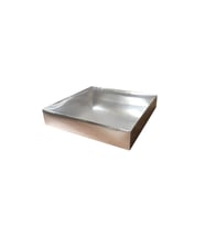 Asetat Kapaklı Karton Kutu Havlu Kutusu 25X25X5 CM (10 Adet)  Gümüş