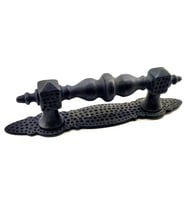 Antika Tarz Dekoratif Pirinç Ağır Kapı Çekme Kolu - Küçük, 215x40 mm, Oksit
