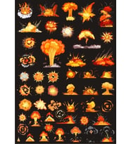 Patlamalar Sticker Set-2 20 Parça Telefon, Tablet, Defter, Laptop Sticker