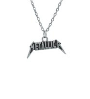 Metallica  Zincir Kolye - Gümüş Kaplama - Erkek Kadın Kolye - Kod:1058