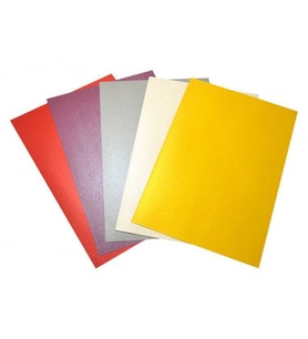 Lino Sedefli Karton 49x69 cm.230 gr. 5 Renk 10'lu Paket 