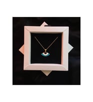 925 Gümüş  14k Gold Kaplama Mineli 3, Göz Kolye